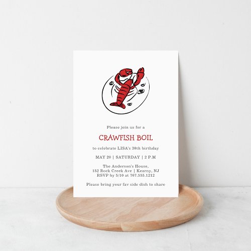 Crawfish Boil Birthday Party Invitation