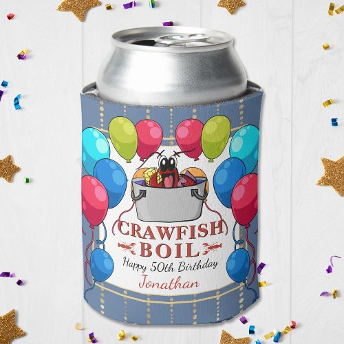 Crawfish Boil Birthday Seafood Party Can Cooler