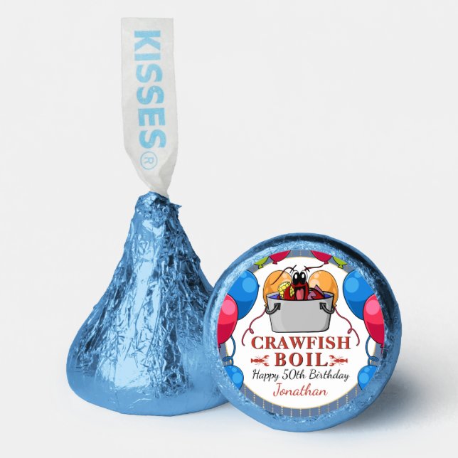 Crawfish Boil Birthday Seafood Party Hershey®'s Kisses® (Front)