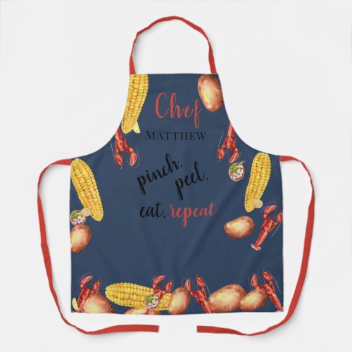 Crawfish Boil Bridal Engagement Party Custom Apron