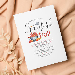 Crawfish Boil Coastal Cookout Family Reunion Invitation