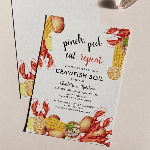  Crawfish Boil Couples Engagement Party Invitation