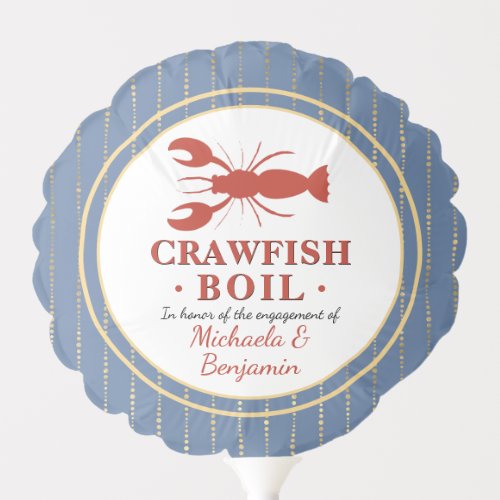 Crawfish Boil Couples Shower Engagement Party Balloon