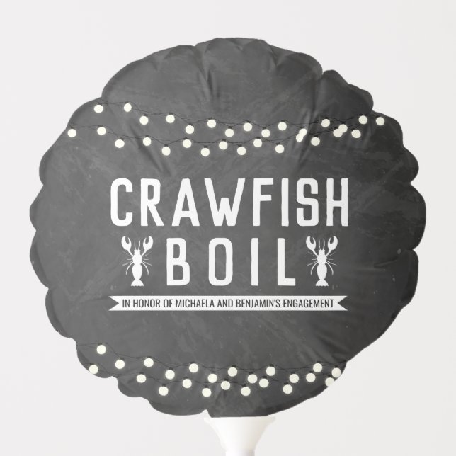 Crawfish Boil Couples Shower Engagement Party Balloon (Front)