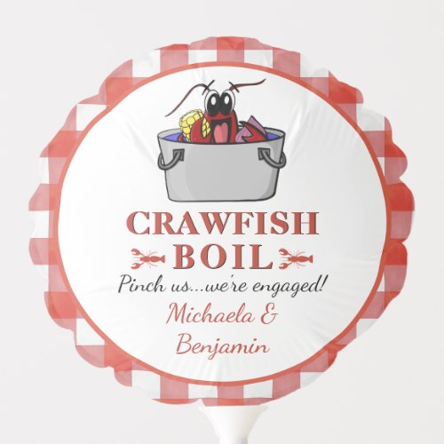 Crawfish Boil Couples Shower Engagement Party Balloon