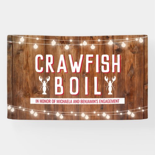 Crawfish Boil Couples Shower Engagement Party Banner