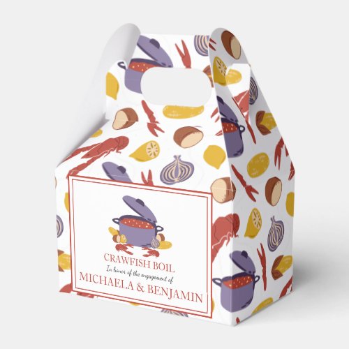 Crawfish Boil Couples Shower Engagement Party Favor Boxes