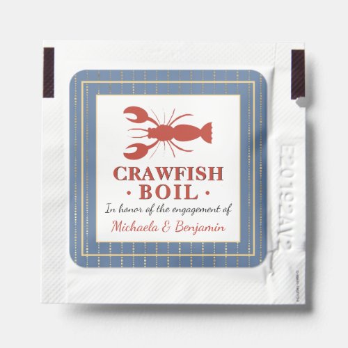 Crawfish Boil Couples Shower Engagement Party Hand Sanitizer Packet