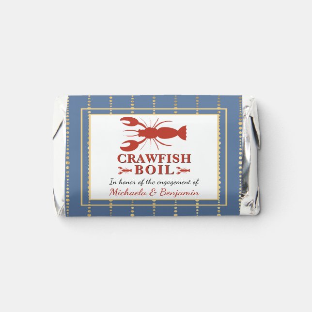 Crawfish Boil Couples Shower Engagement Party Hershey's Miniatures (Front)