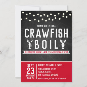 Crawfish Boil Couples Shower Engagement Party Invitation