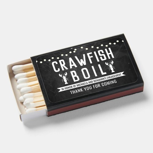 Crawfish Boil Couples Shower Engagement Party Matchboxes
