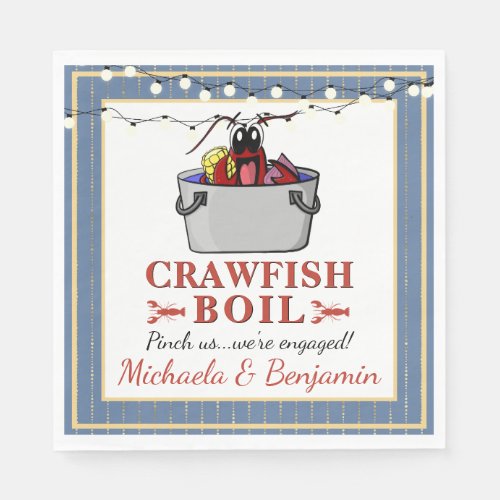 Crawfish Boil Couples Shower Engagement Party Napkins