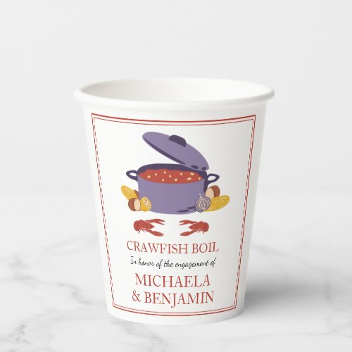 Crawfish Boil Couples Shower Engagement Party Paper Cups