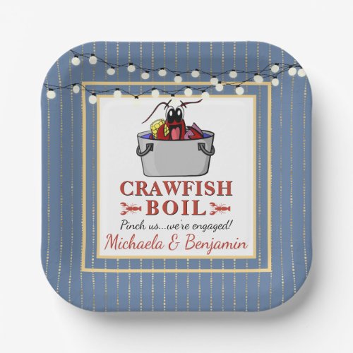 Crawfish Boil Couples Shower Engagement Party Paper Plates