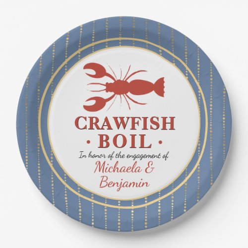 Crawfish Boil Couples Shower Engagement Party Paper Plates