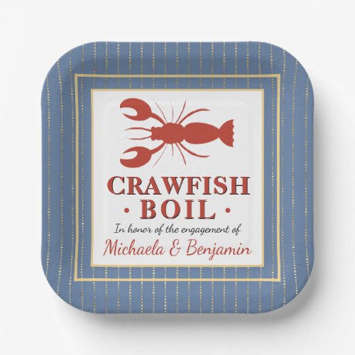 Crawfish Boil Couples Shower Engagement Party Paper Plates