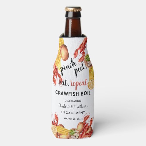 Crawfish Boil Couples Summer Engagement Party Bottle Cooler