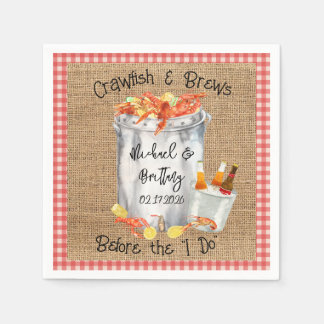 Crawfish Boil Couple's Wedding Shower Napkins
