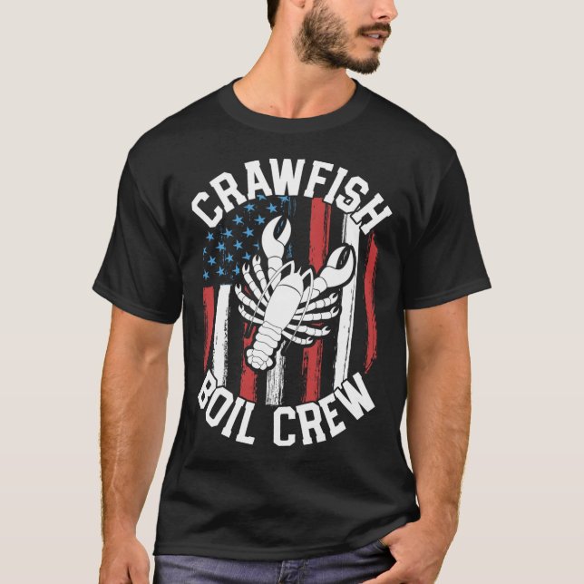 Crawfish Boil Crew Funny Cajun Shirts For Men Mard (Front)