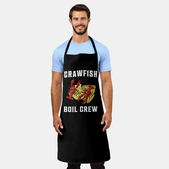 Crawfish Boil Crew T-Shirt Apron (Worn)