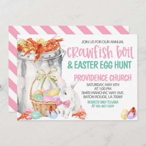 Crawfish Boil Easter Egg Hunt Invitation