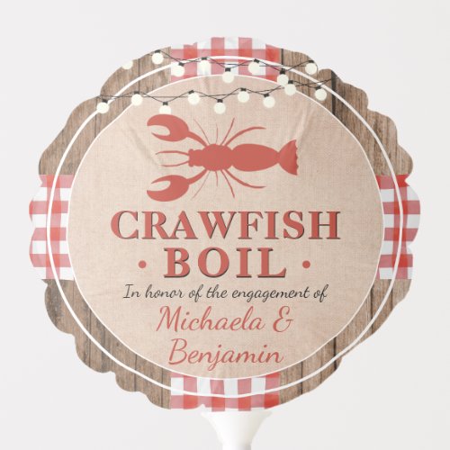 Crawfish Boil Engagement Party Balloon