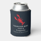 Crawfish Boil Engagement Party Can Cooler (Can Back)