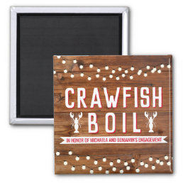 Crawfish Boil Engagement Party Favor Magnet