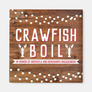 Crawfish Boil Engagement Party Favor Magnet