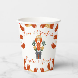 Crawfish Boil Engagement Party-Love & Crawfish Paper Cups