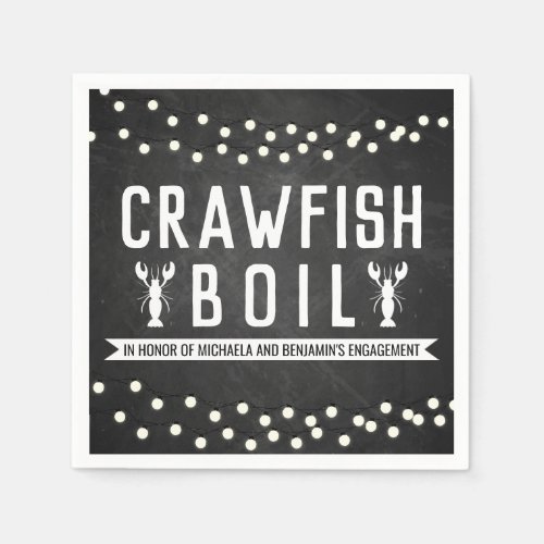 Crawfish Boil Engagement Party Napkins