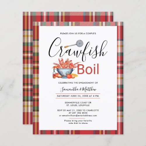 Crawfish Boil Engagement Seafood Party Invitation