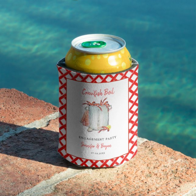 Crawfish Boil Engagement / wedding shower party Can Cooler (In Situ Pool)