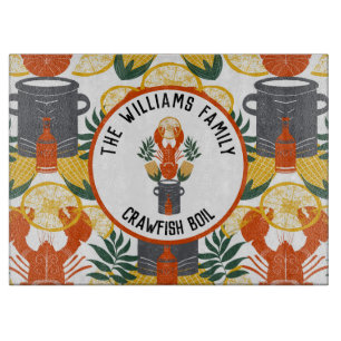 Crawfish Boil Family Cutting Board