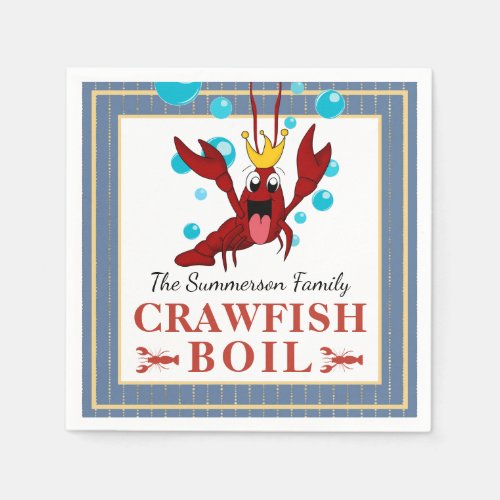 Crawfish Boil Family Summer Seafood Party Napkins
