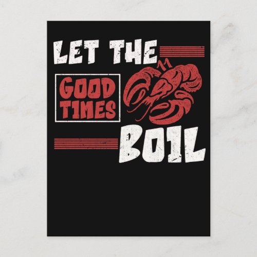 Crawfish Boil Funny Crayfish Cook Lobsters Postcard