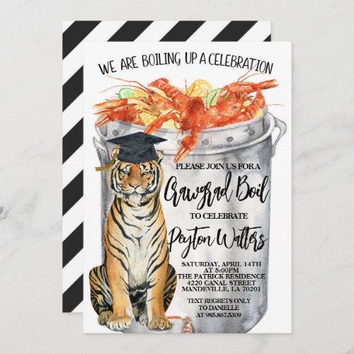 Crawfish Boil Graduation Invitation