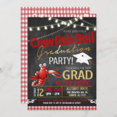 Crawfish Boil Graduation Party Invitation (Front/Back)