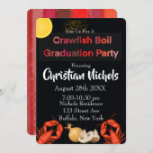 Crawfish Boil Graduation Party Invitation (Front/Back)