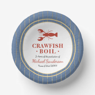 Crawfish Boil Graduation Party Paper Bowls