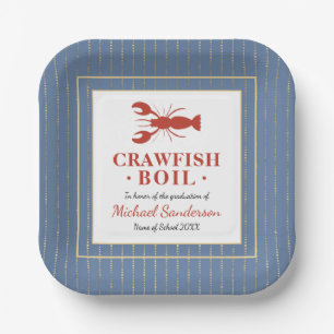 Crawfish Boil Graduation Party Paper Plates