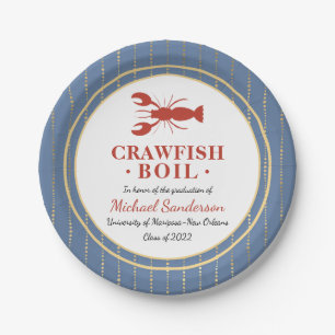 Crawfish Boil Graduation Party Paper Plates