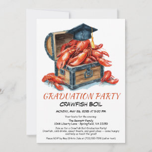 Crawfish Boil Graduation Party   Southern Style  Invitation