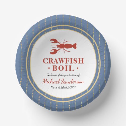 Crawfish Boil Graduation School Event Paper Bowls