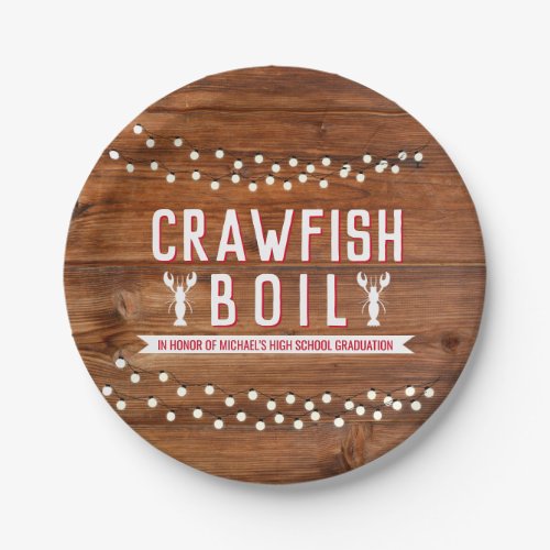 Crawfish Boil Graduation School Event Paper Plates