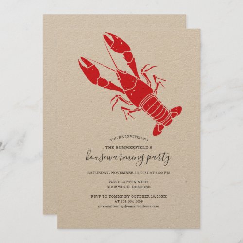 Crawfish Boil Housewarming Party Invitation