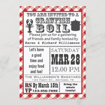 Crawfish Boil Invitation by aaronsgraphics at Zazzle