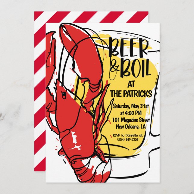 Crawfish Boil Invitation (Front/Back)
