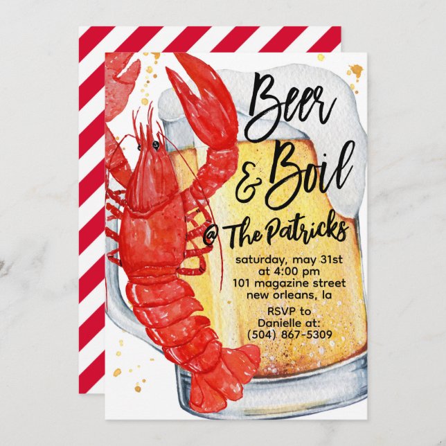 Crawfish Boil Invitation (Front/Back)