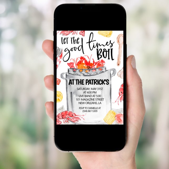 Crawfish Boil Invitation (Front Digital)